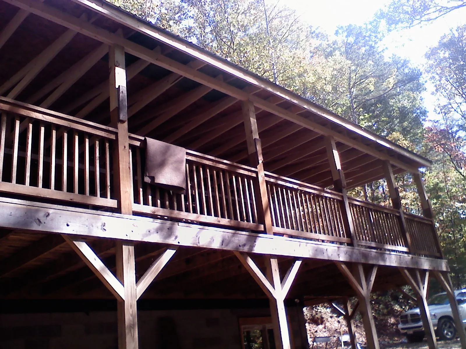Timber framing under a new elevated porch and deck — Roof Leak Repair in Weldona by Roofing Brothers